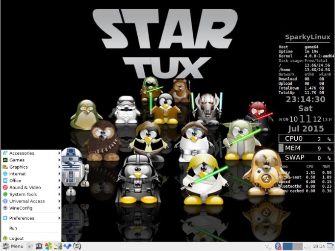 Disro Gaming Linux - SparkyLinux - GameOver Edition