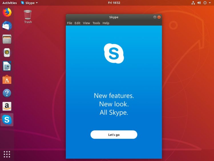 ubuntu skype window