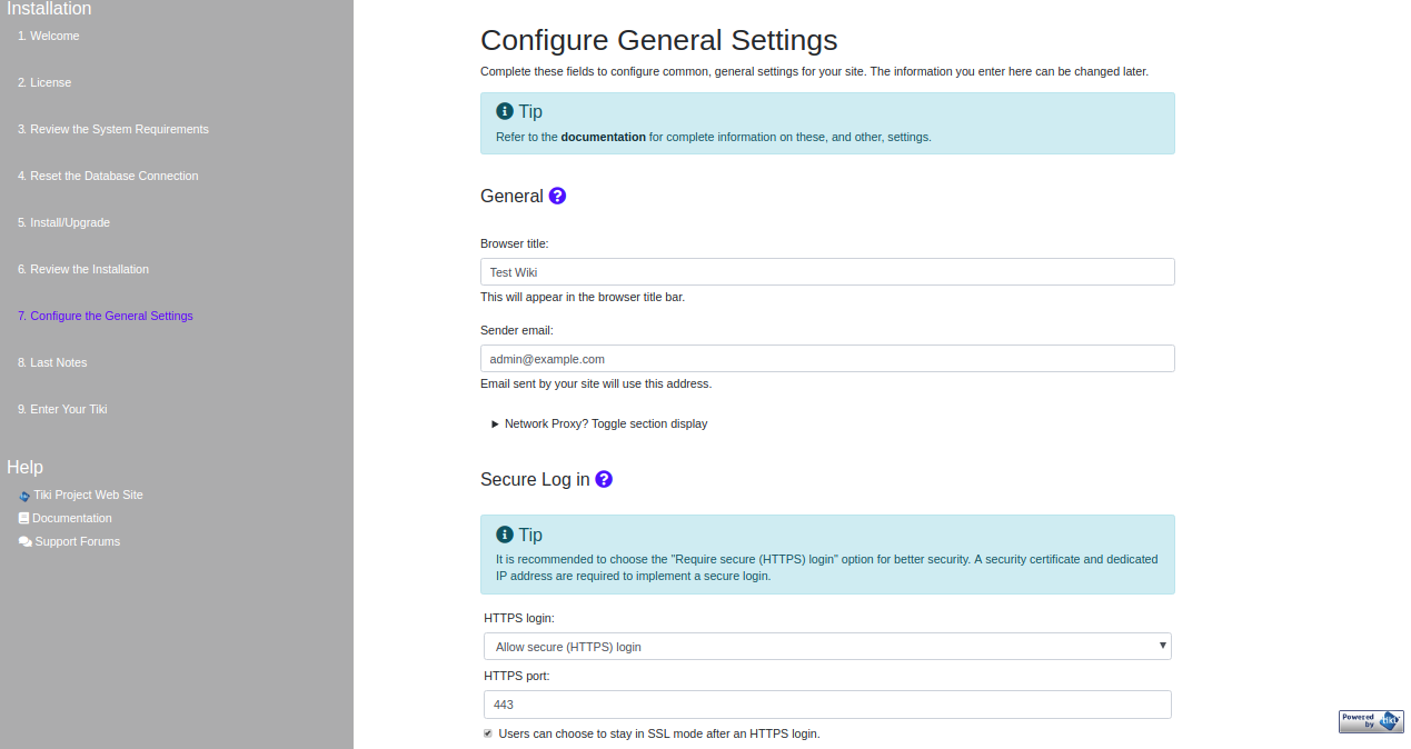 Configure general settings